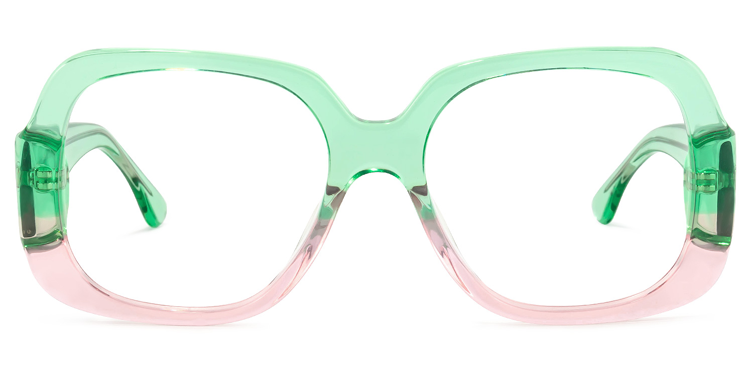 Erkrath Square Green-Pink Glasses good-img