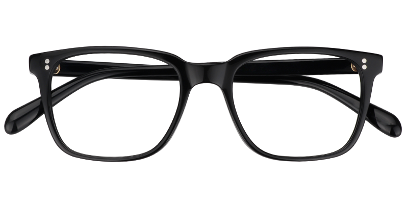 Lamont Rectangle Black Glasses