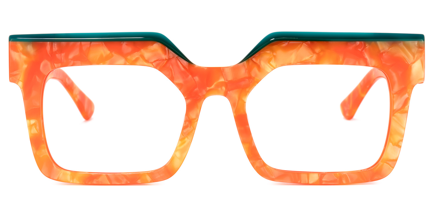 Rosado Rectangle Orange Glasses0
