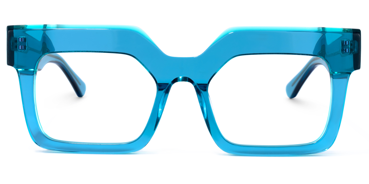 Rosado Rectangle Blue Glasses0