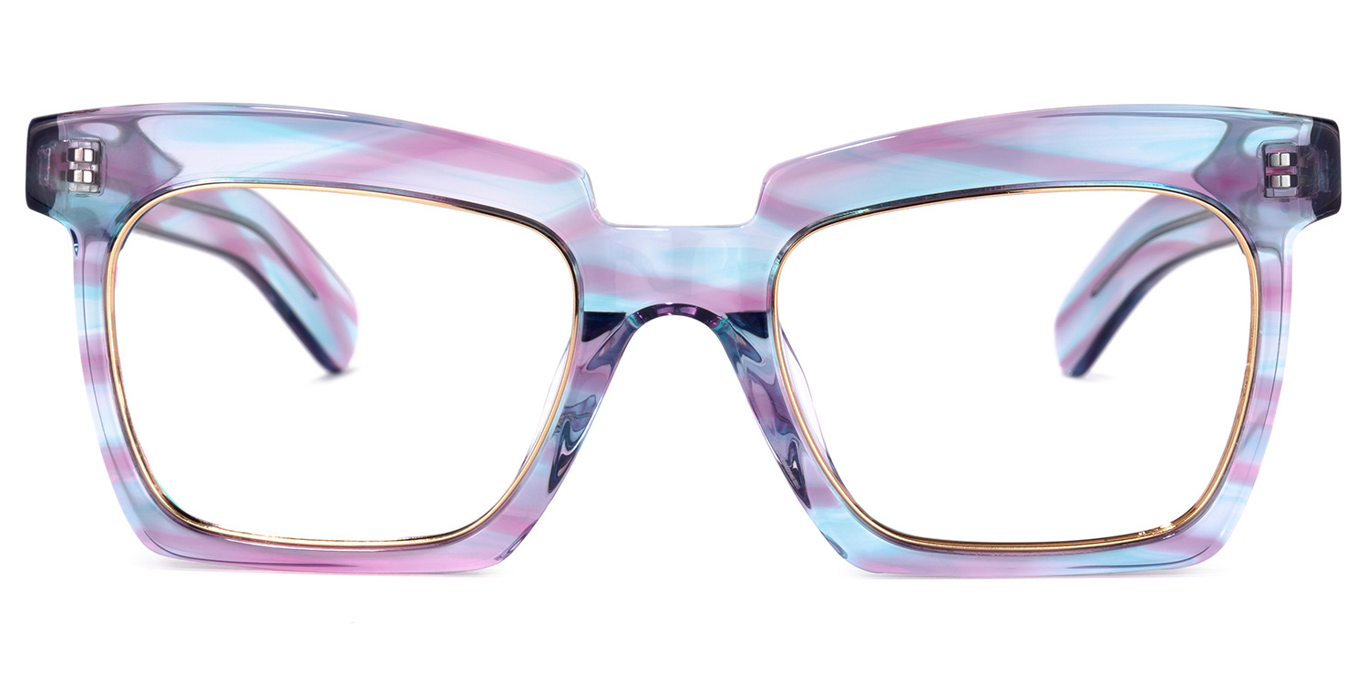 Corrales Square Purple-Blue Glasses good-img