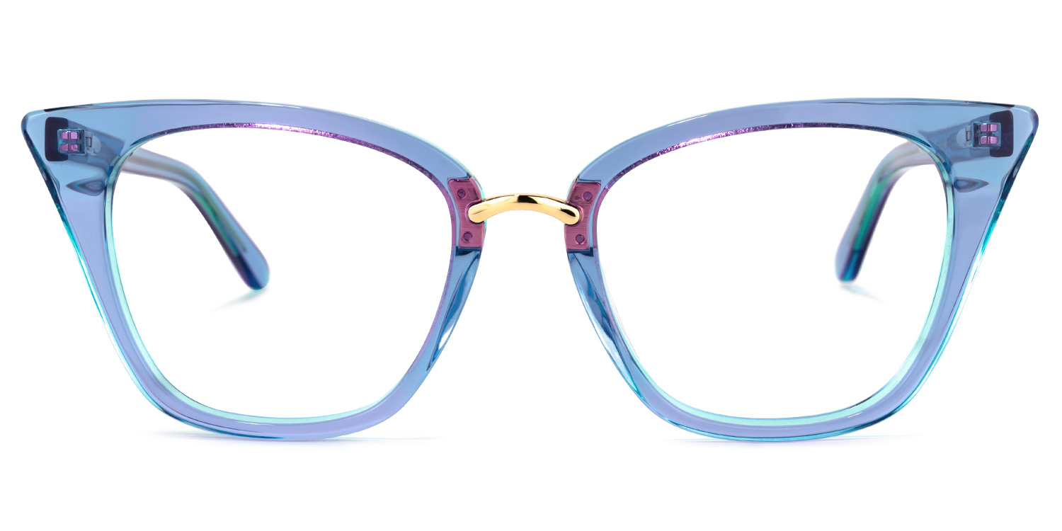 Martha Cat Eye Light-Blue Glasses good-img