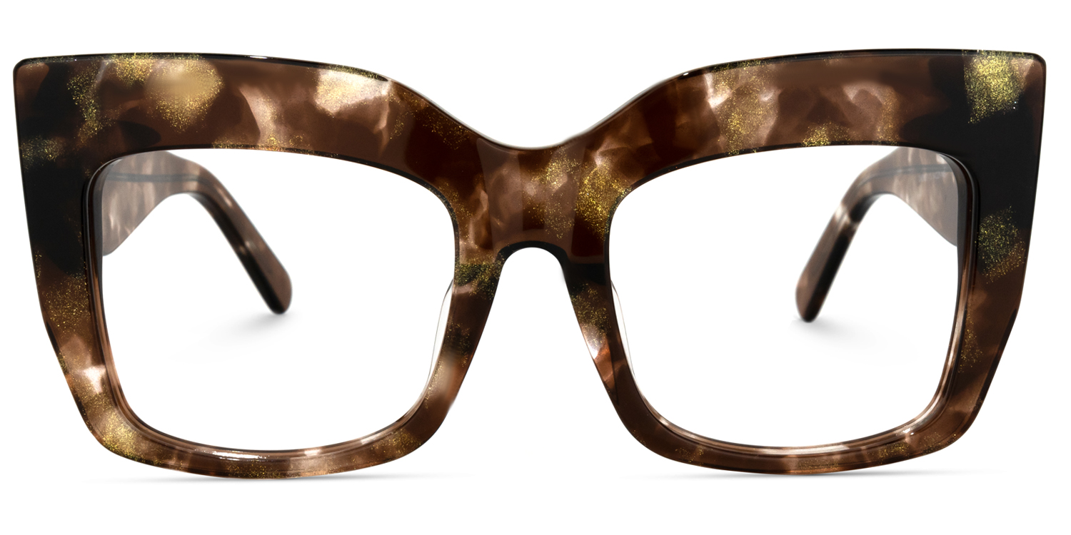 Charmaine Cat Eye Brown Glasses0