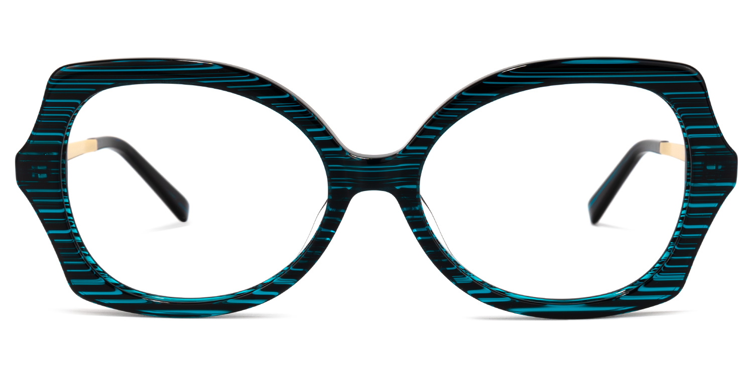 Sugarplum Geometric Blue Glasses