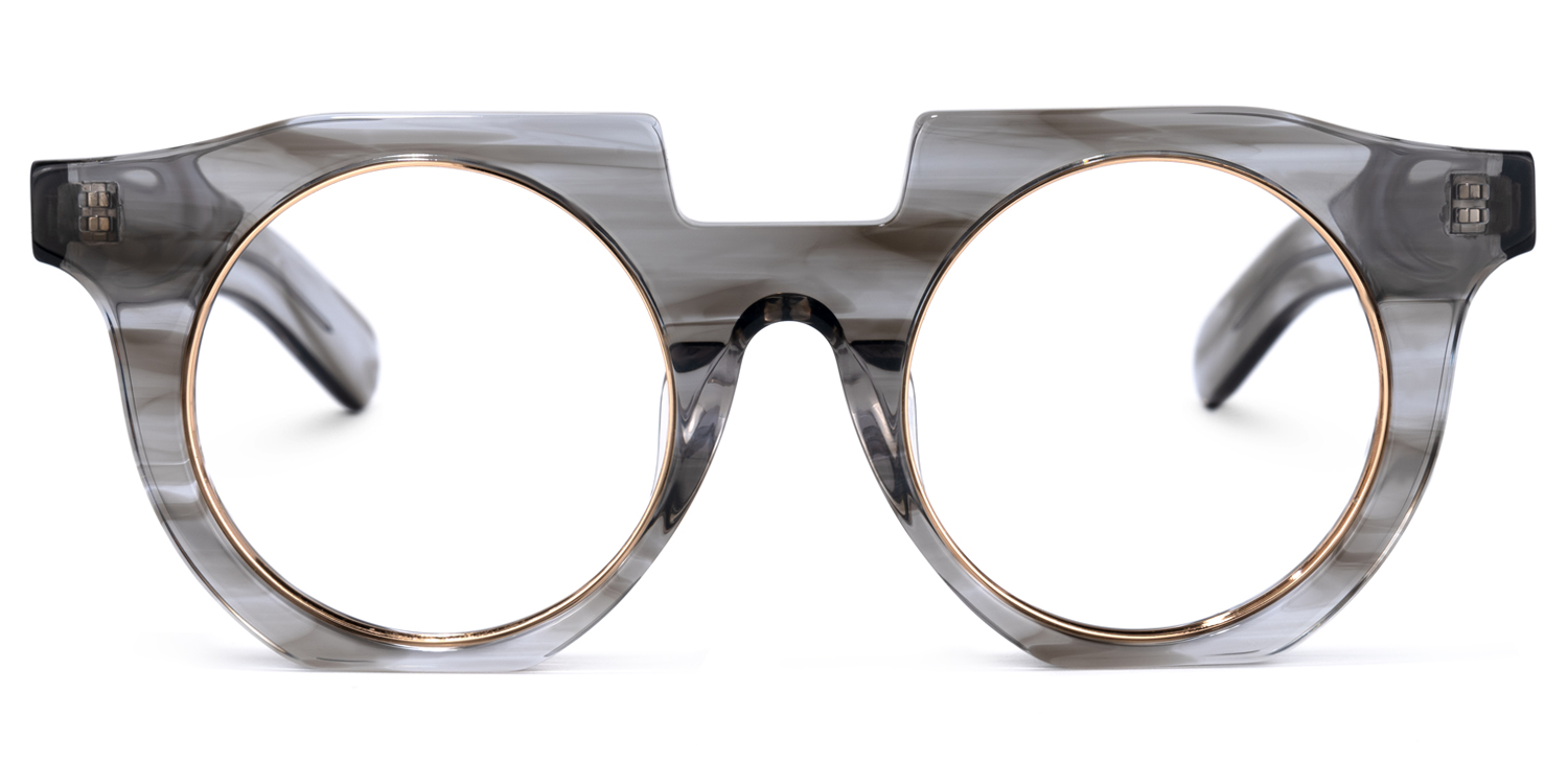 Mckoy Geoemtric Gray Glasses0
