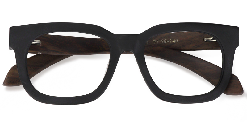 Sam Rectangle Wood Glasses