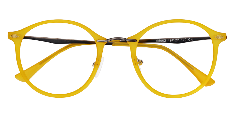 Ivy Round Yellow Glasses1