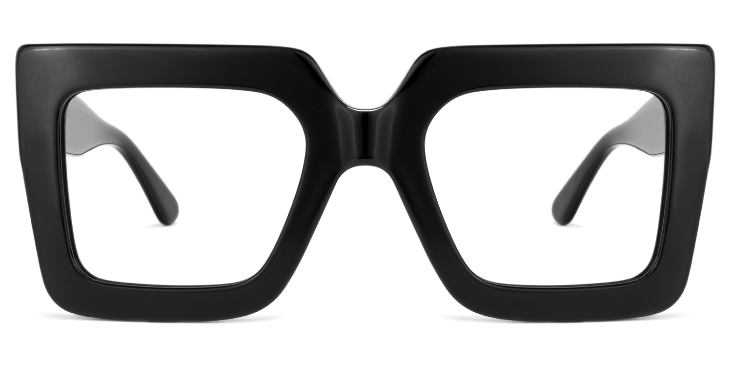 Brandon Square Black Glasses1