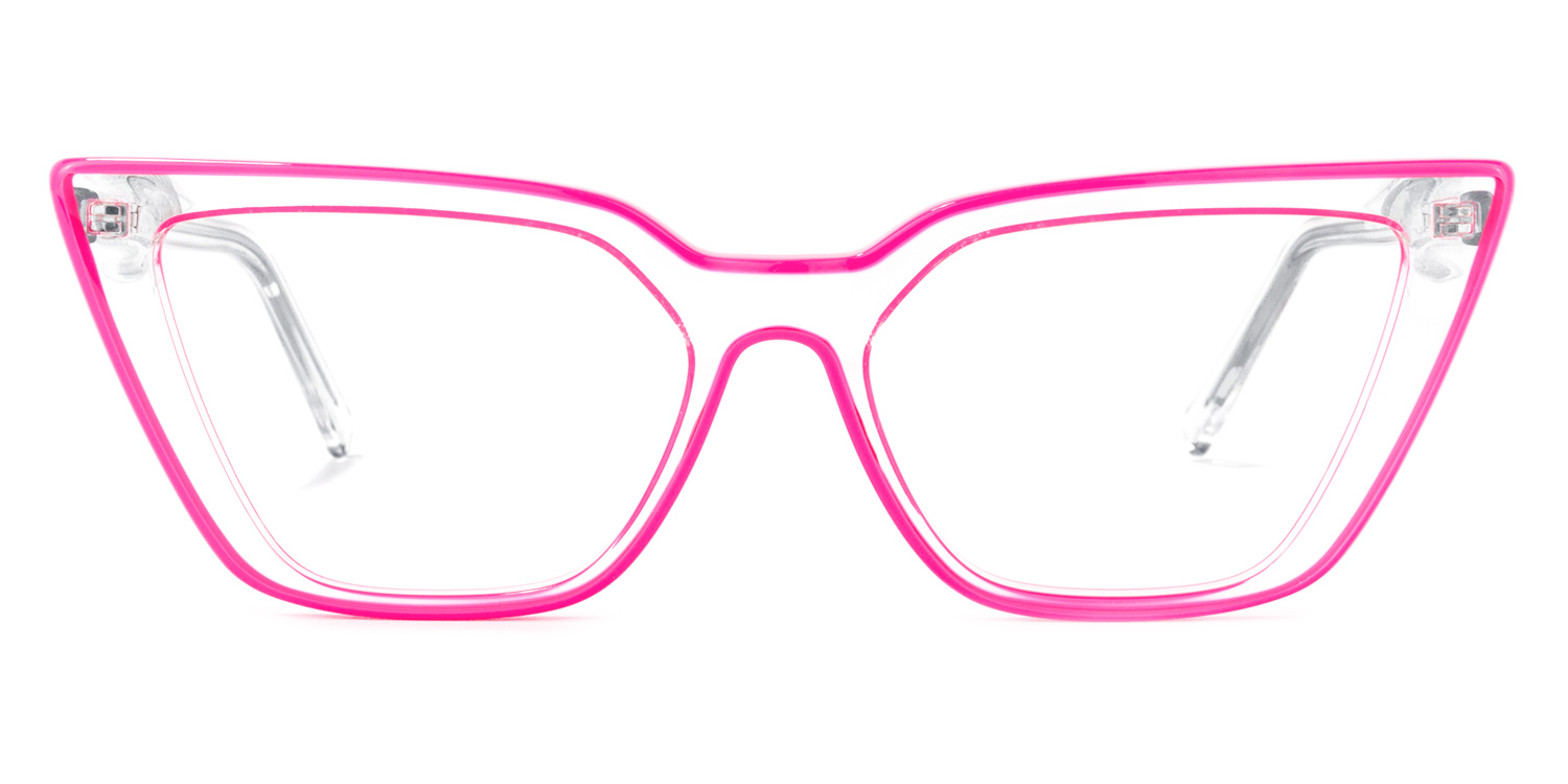 Yosef Cateye Bright-Pink Glasses0