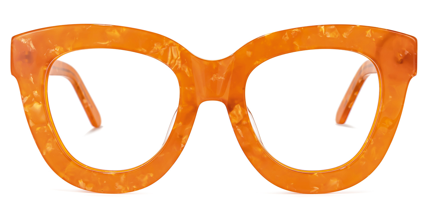 Mercado Cateye Orange Glasses0