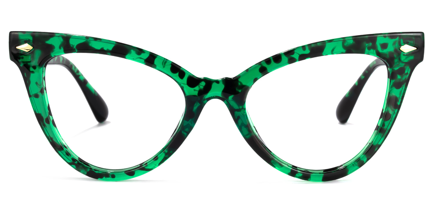 Colla Cateye Green-Floral Glasses good-img