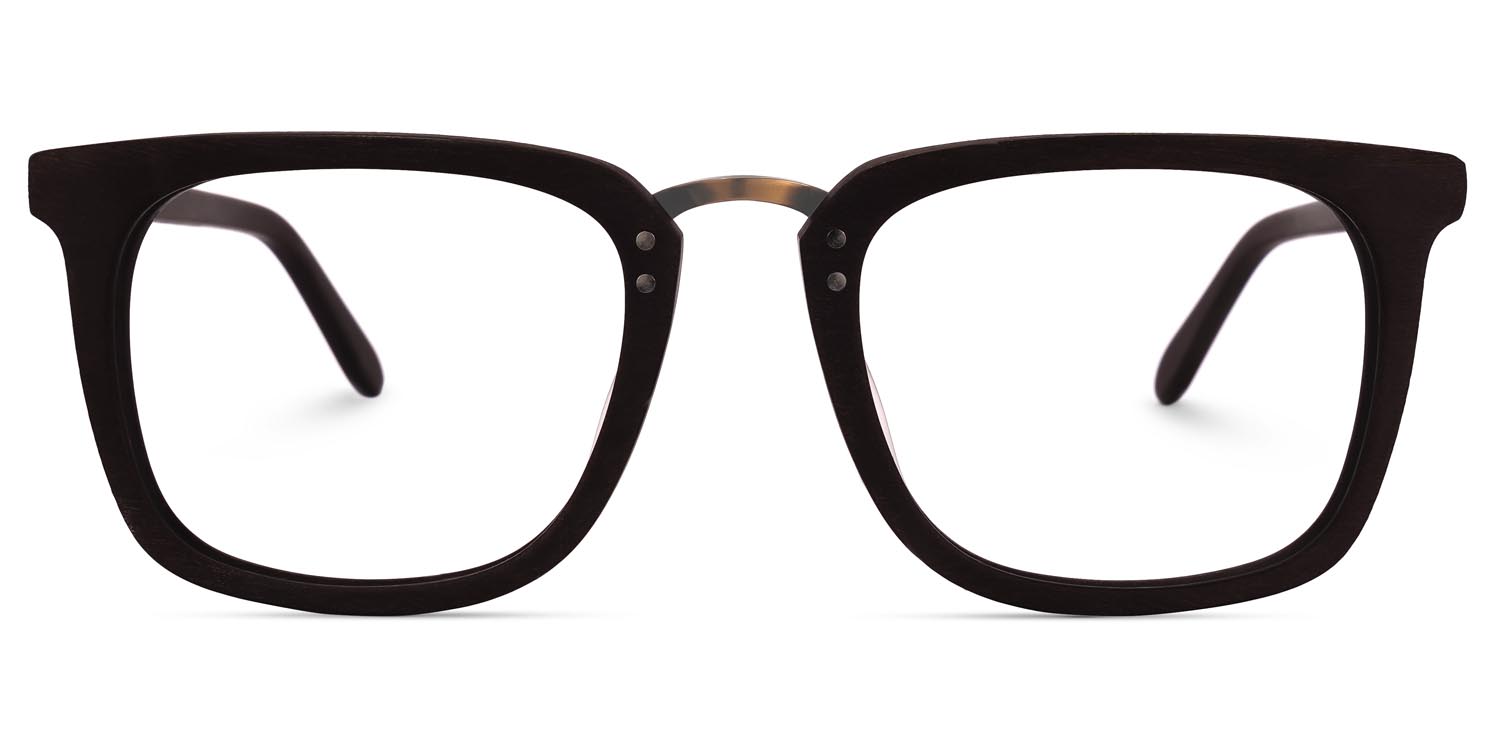 Rectangle Wood Glasses | Zeelool Prescription Glasses0