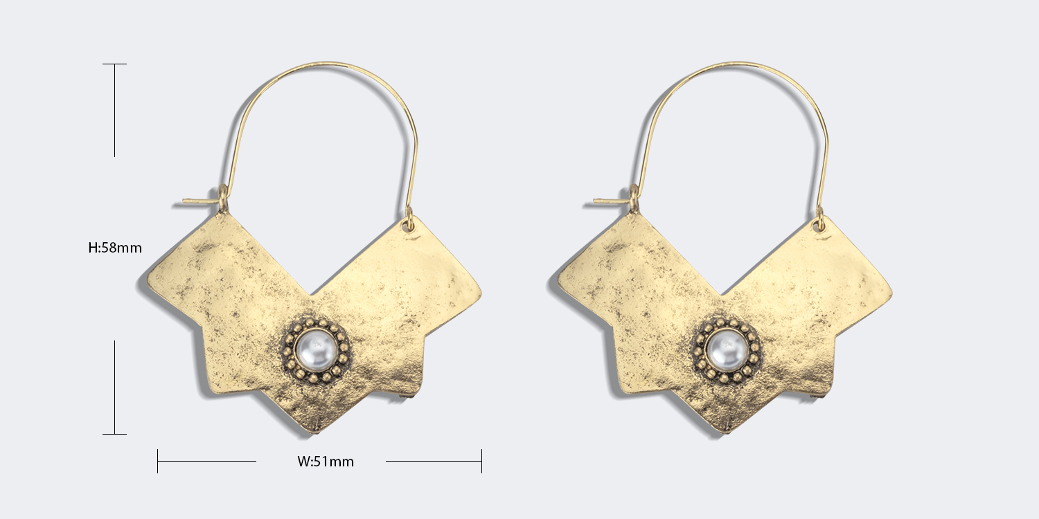 National Style Geometric Gold Earrings 2