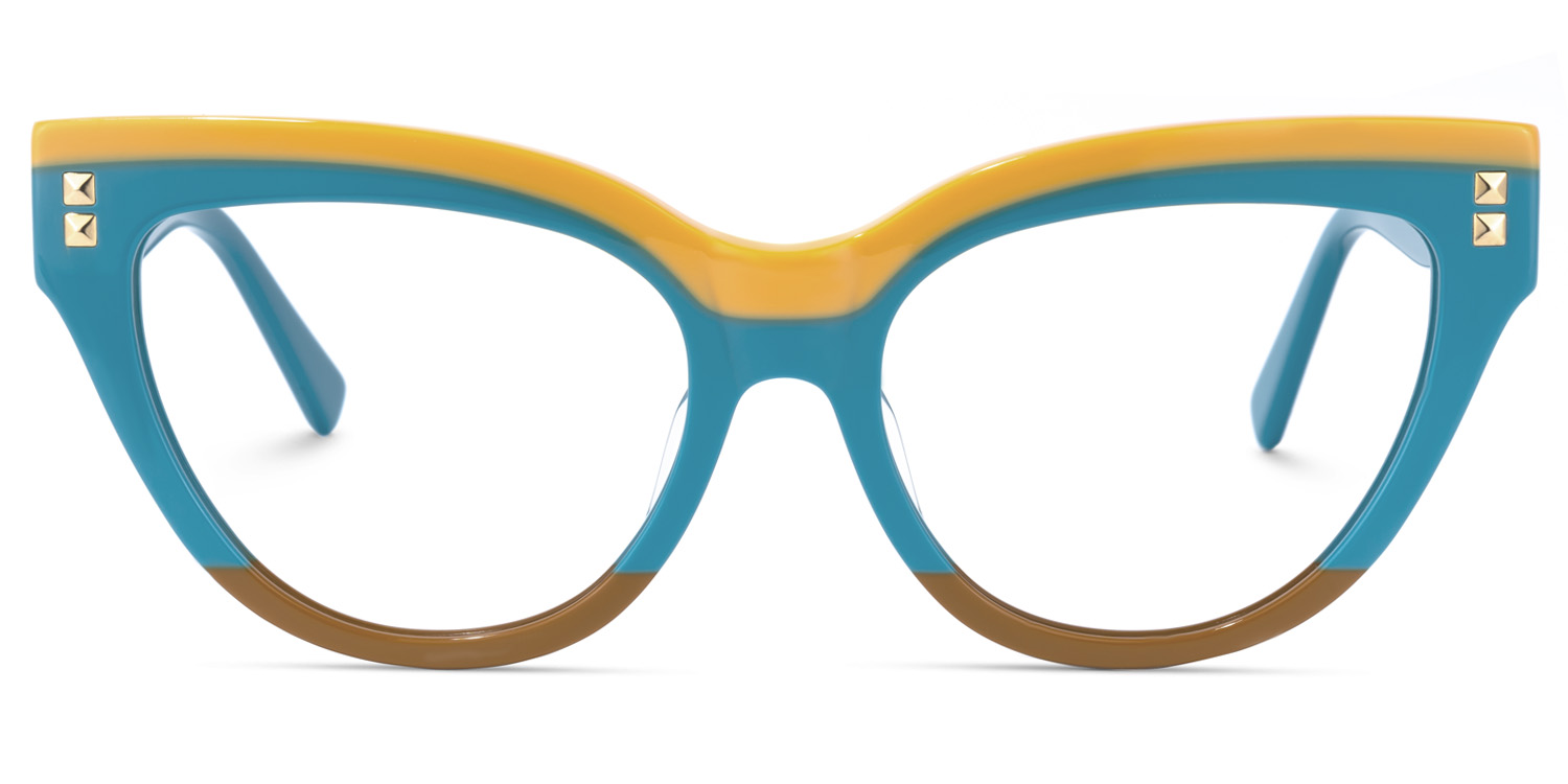Cascata Cateye Peacock-Blue Glasses
