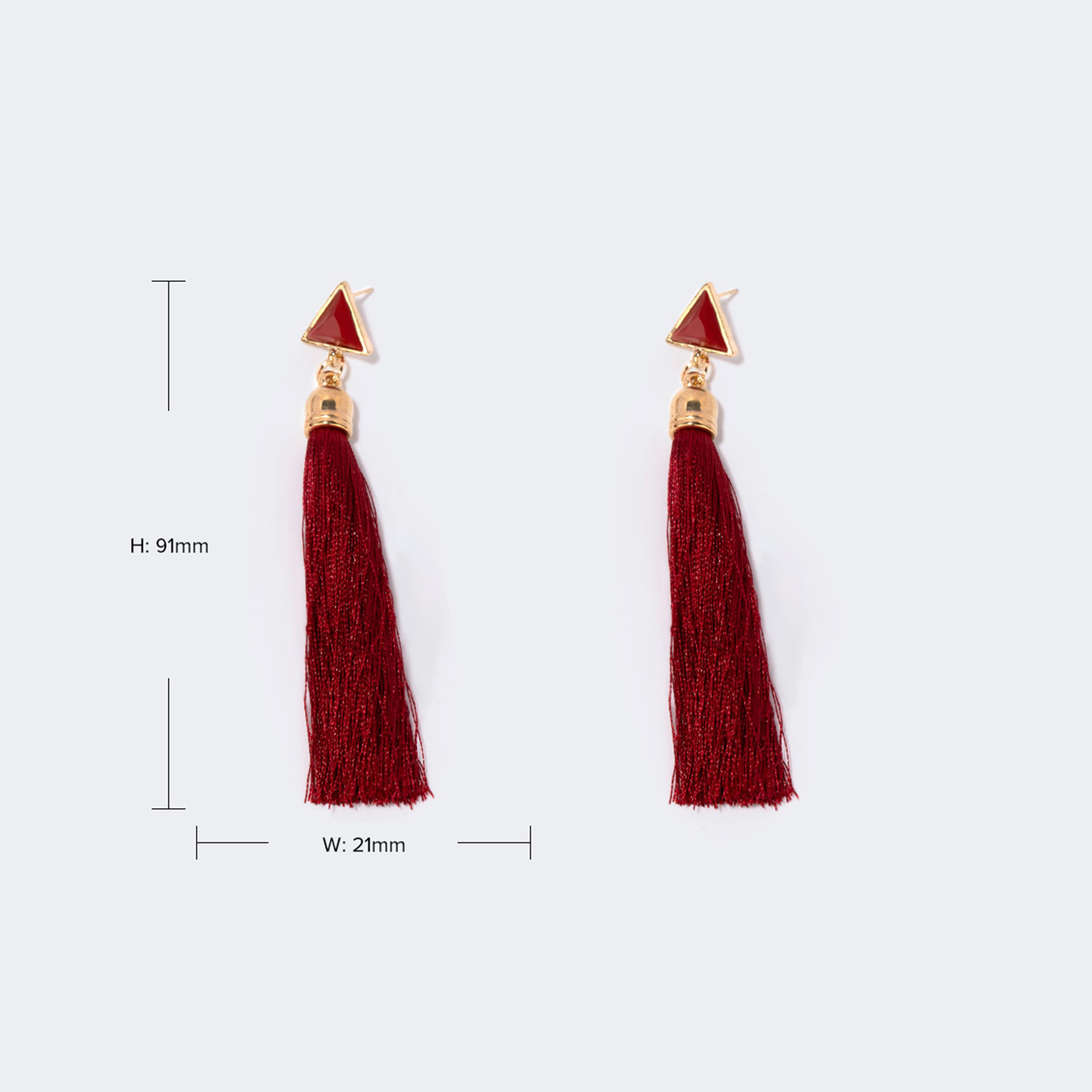 Vogue Bohemian Style Red Tassel Earrings2