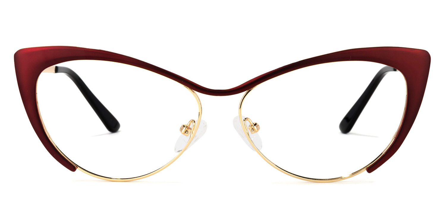 Cateye Red Glasses | Zeelool Eyeglasses0