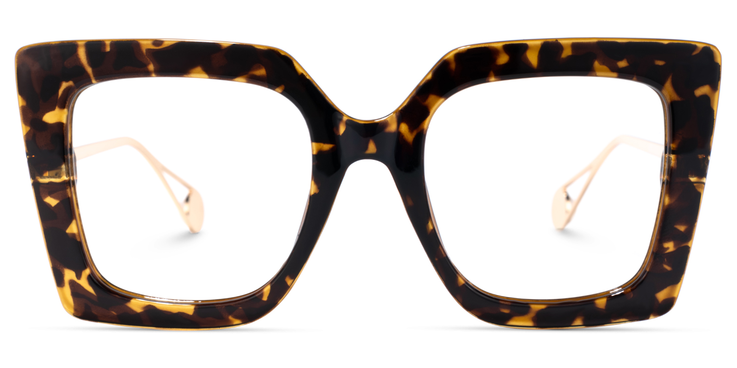 Qatar Square Tortoise-Gold Glasses0