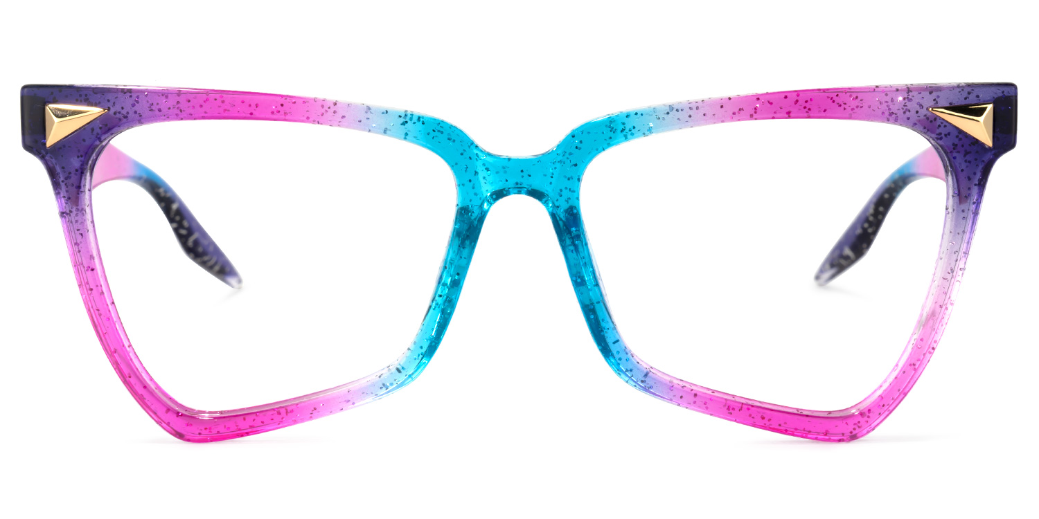 Cicely Geometrical Purple Eyeglasses0