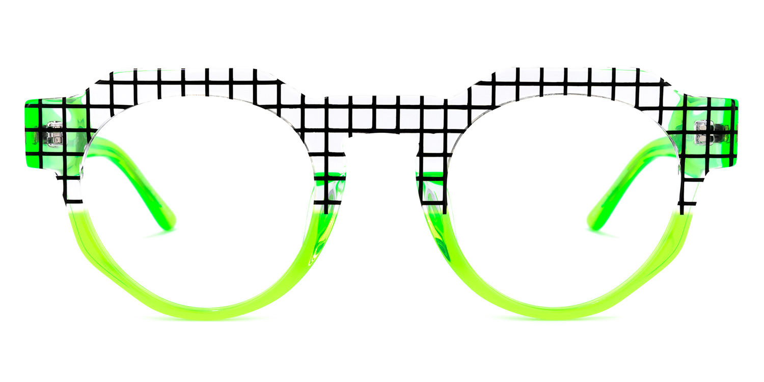 Karla Geometric Green Glasses