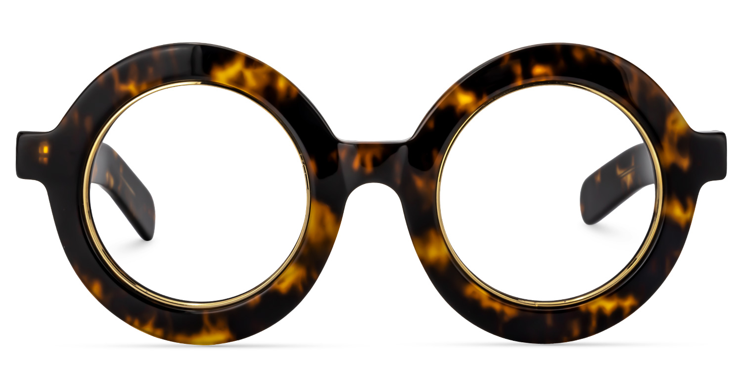 Round Yellow Tortoise Glasses | Zeelool Glasses0