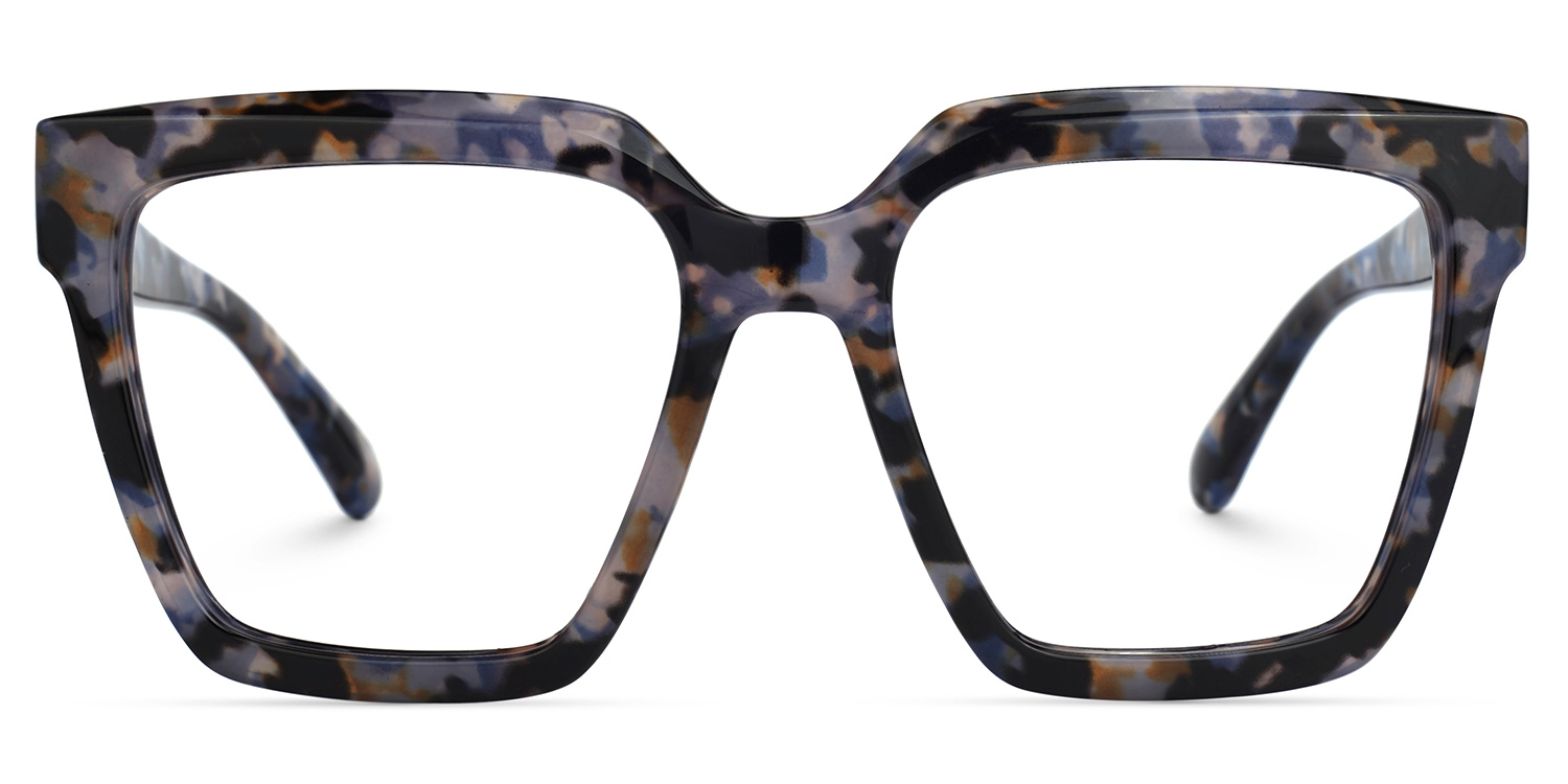 Coleman Square Blue-Floral Glasses0