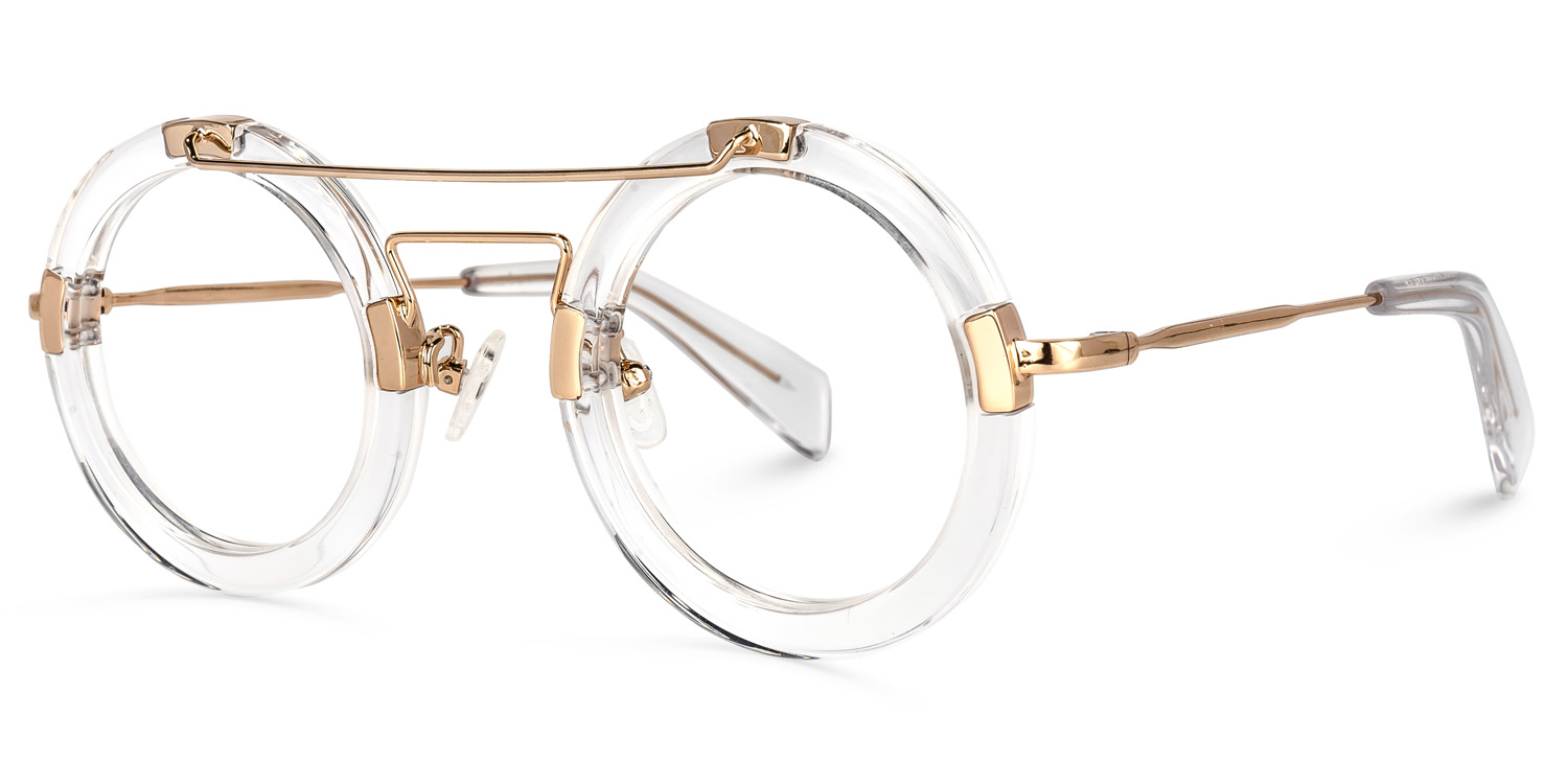 Martis Round Clear Glasses1