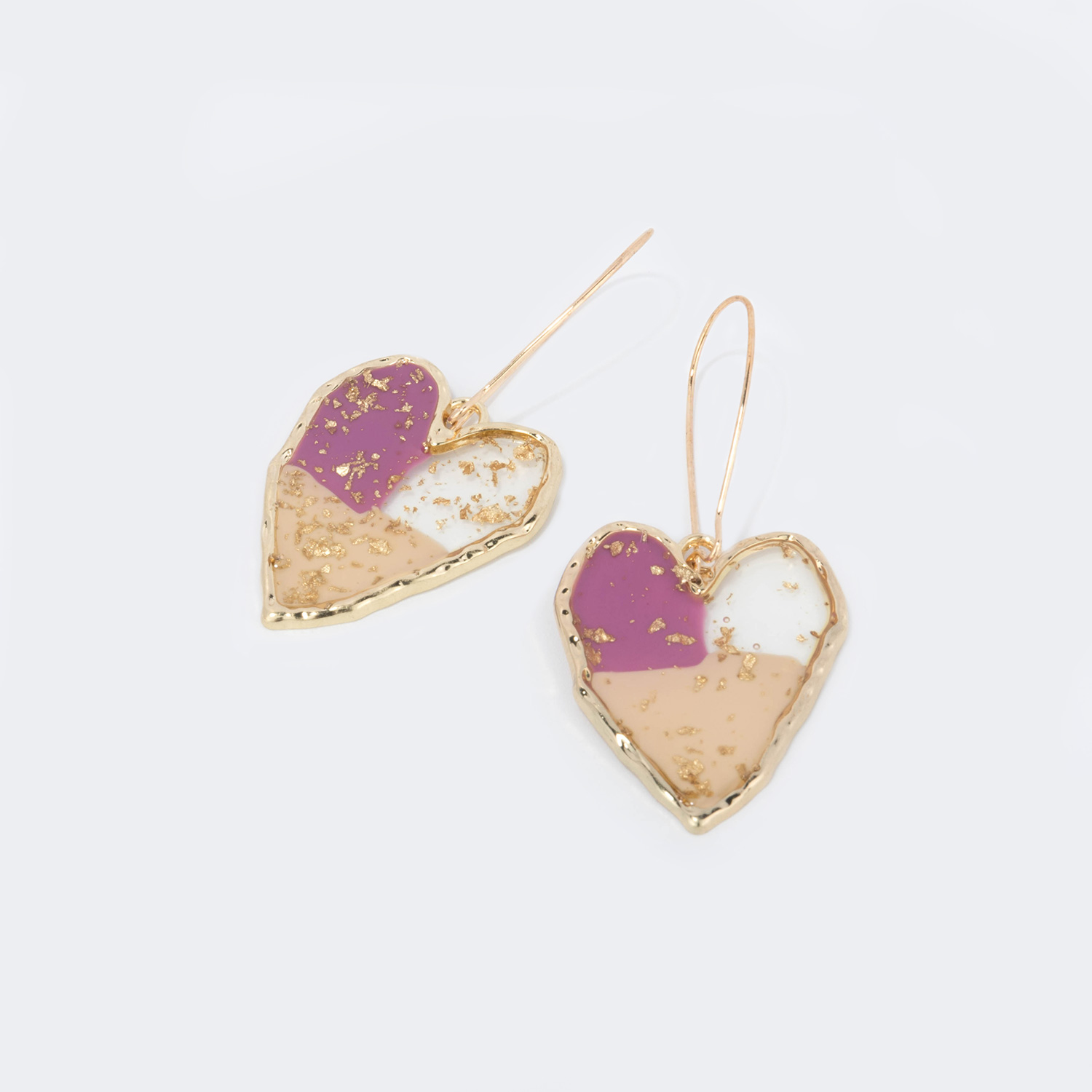 Stylish Heart Shape Gold Earrings1