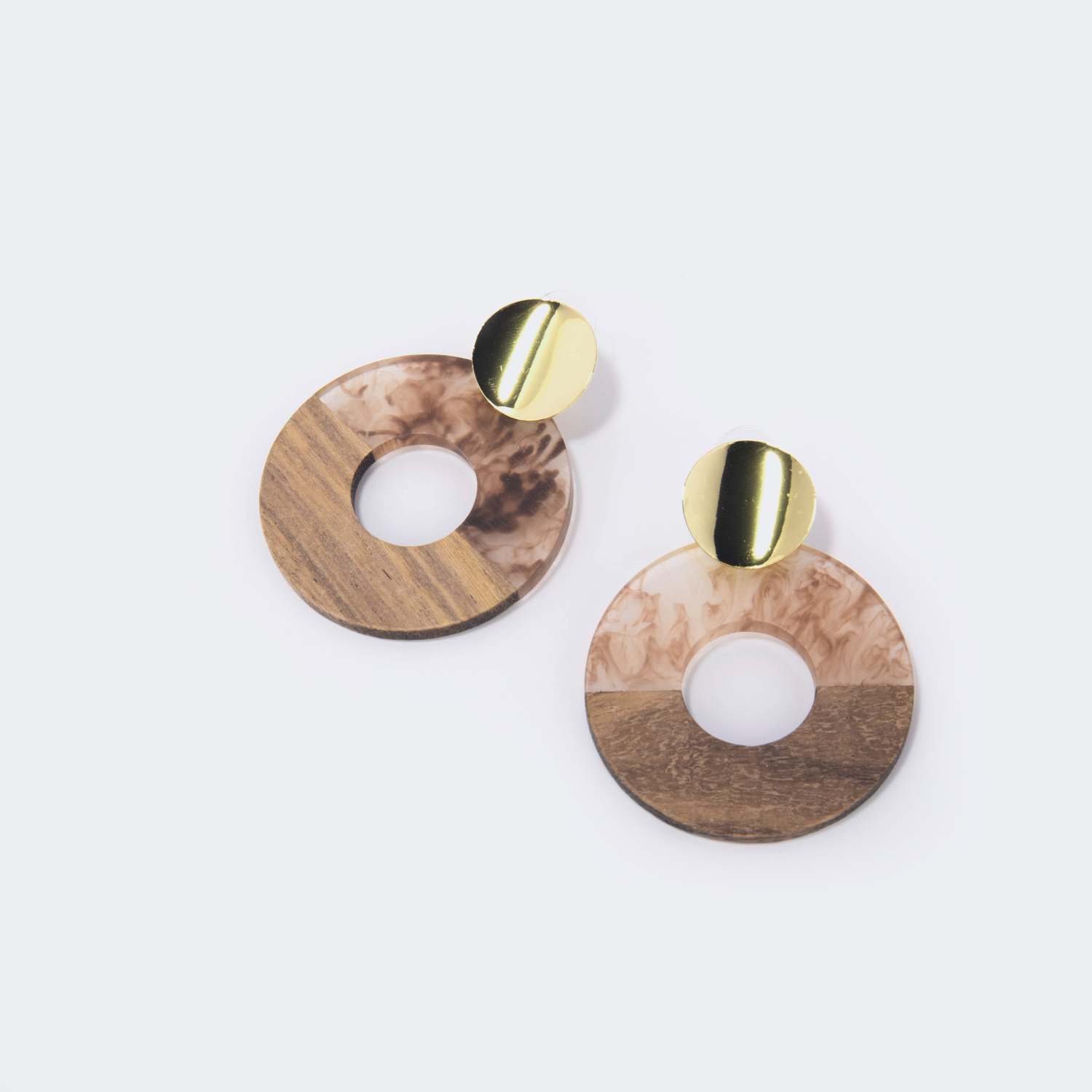 Vintage Acetate Brown Earrings0