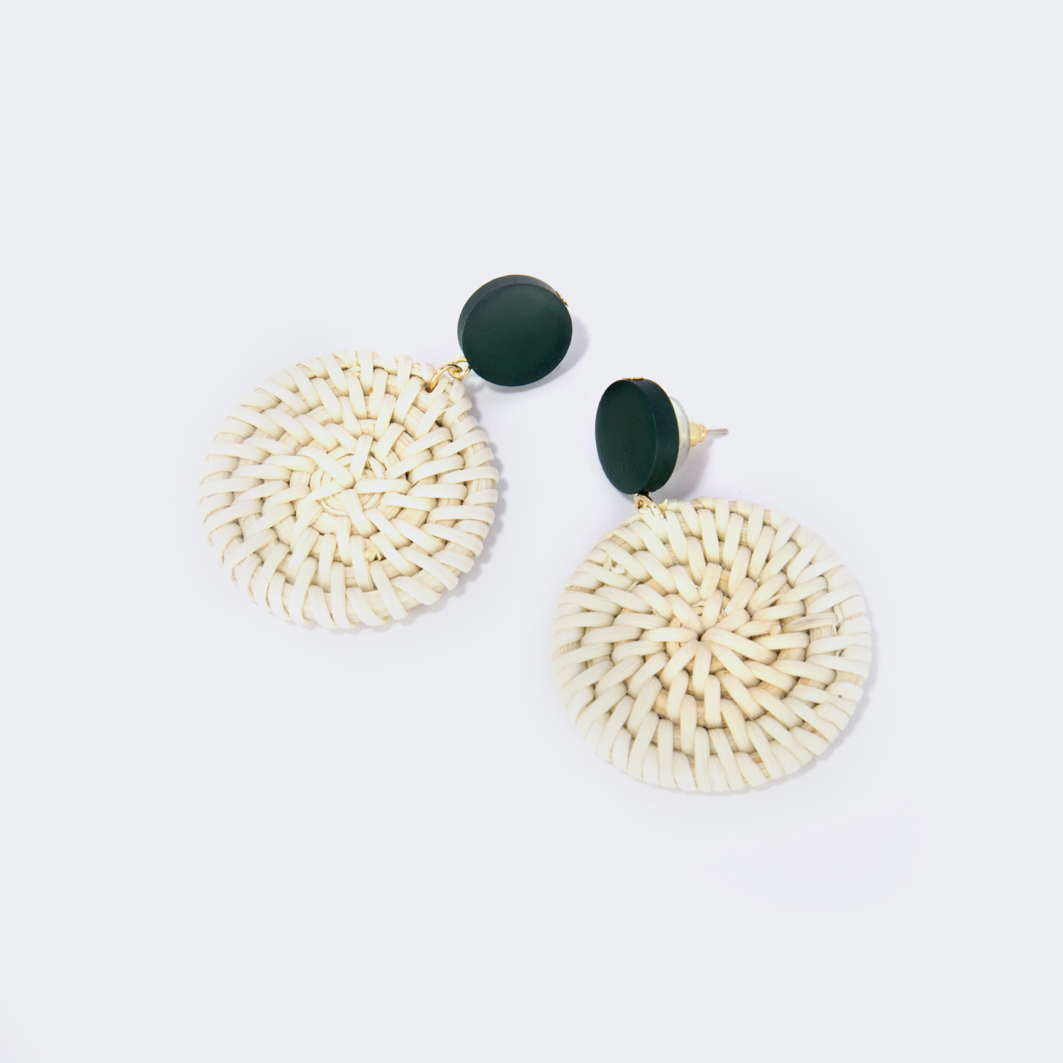 Stylish Round Weave Earrings0