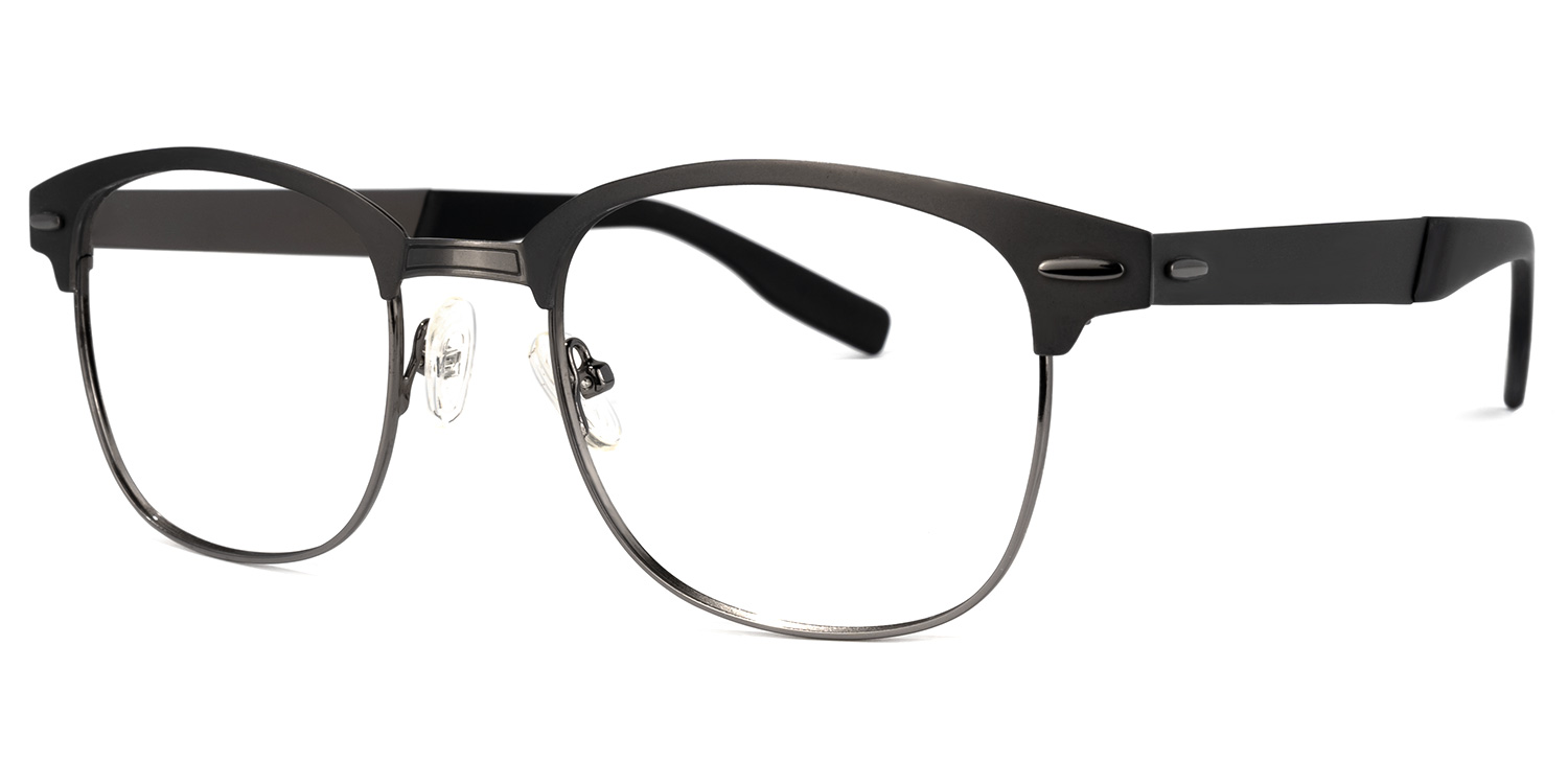 Shonia Browline Gray Glasses1