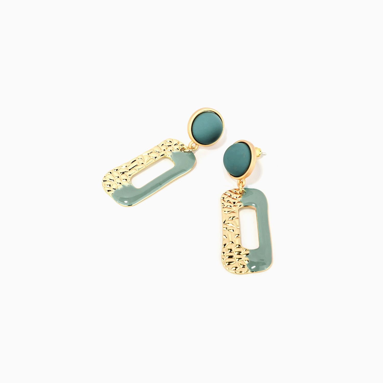 Stylish Arch Green Earrings