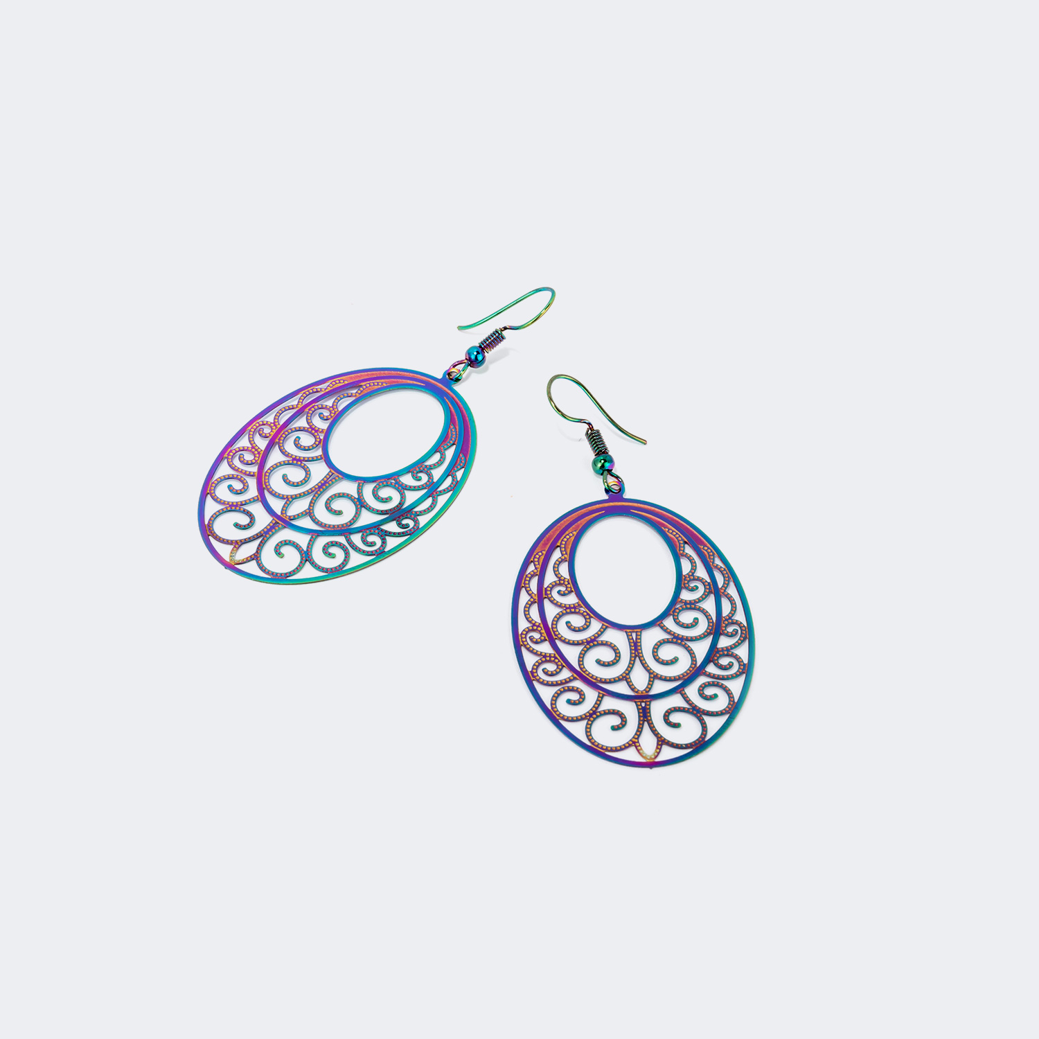 Stylish Oval Purple Glasses0