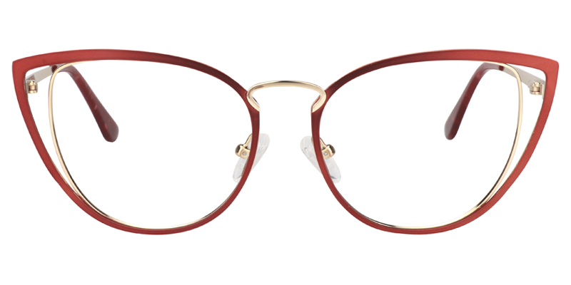 Eras Cateye Red&Gold Glasses0