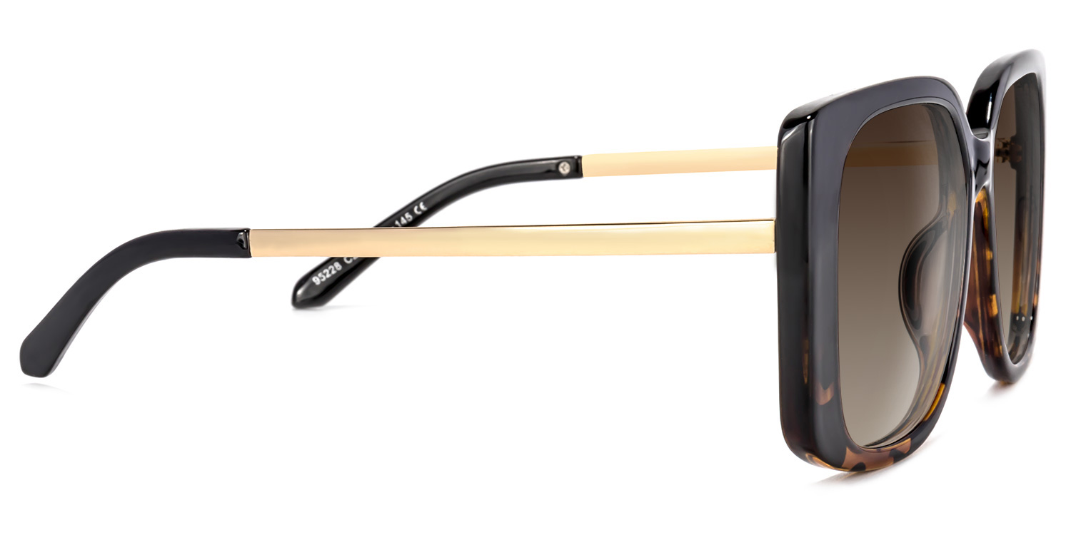 Nancy Square Black Sunglasses3
