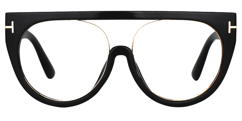 Aviator Black Glasses | Zeelool Glasses0