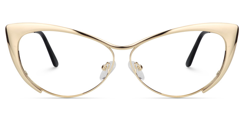 Cateye Gold Glasses | Zeelool Metal Eyeglasses0