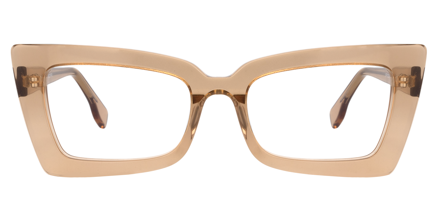 Newell Rectangle Brown Glasses0
