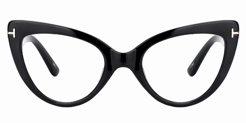 Kristin Cat Eye Black Glasses0