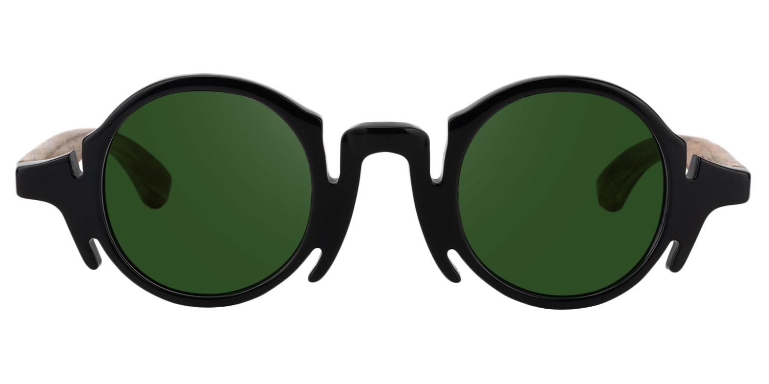 Charlie Round Black Glasses12