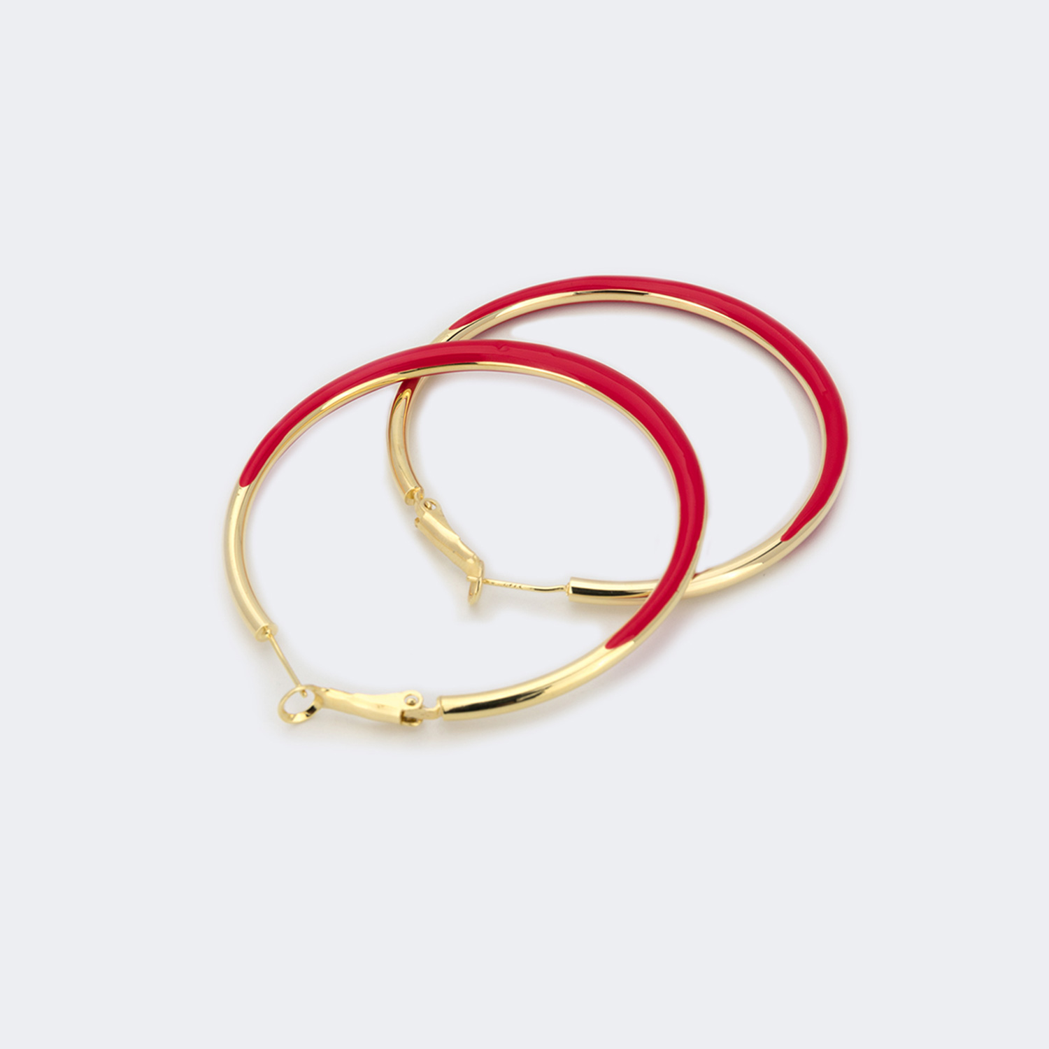 Stylish Annulus Shape Red Earrings1