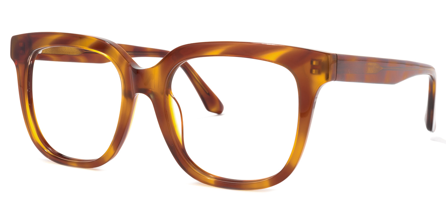Quiana Square Yellow-Tortoise Glasses2