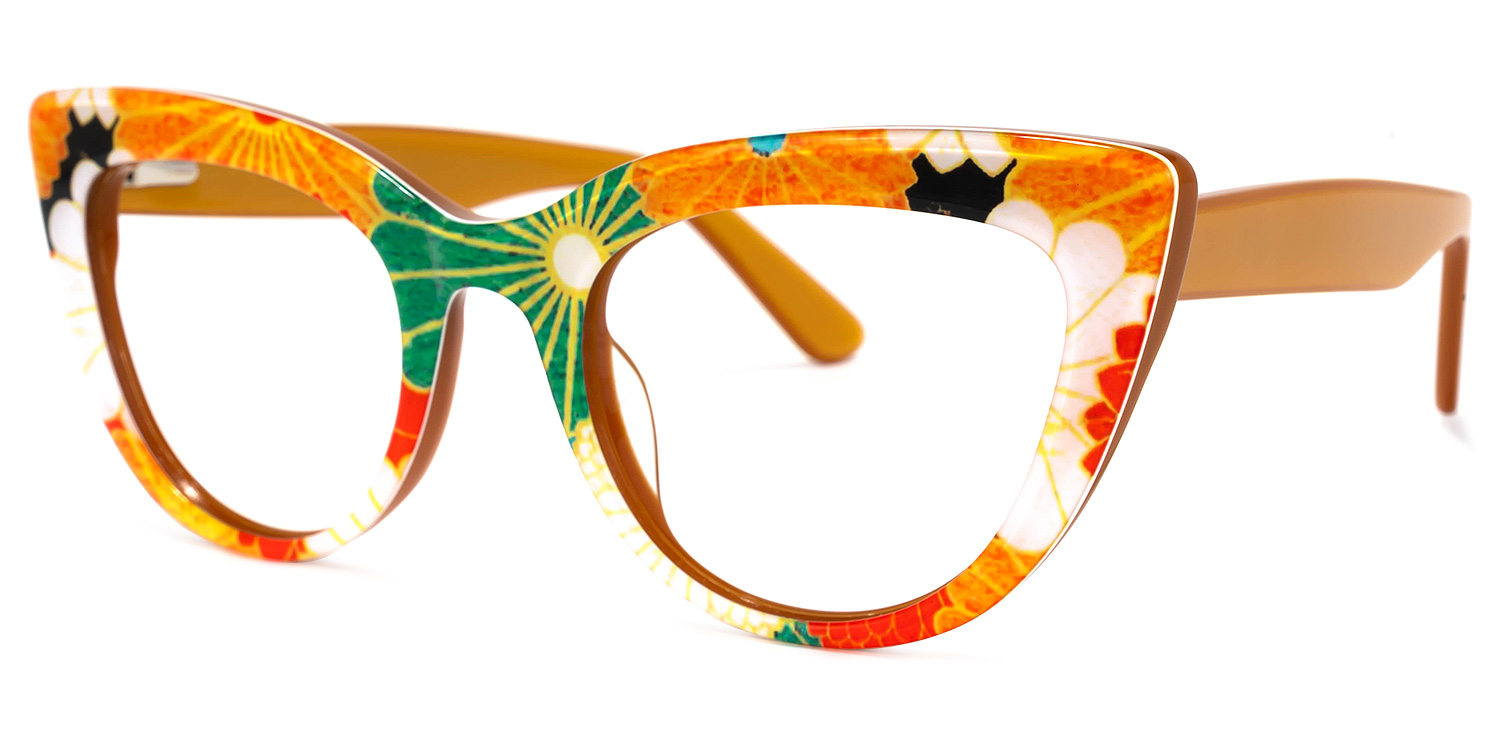ZEELOOL Makie Cateye Yellow Glasses