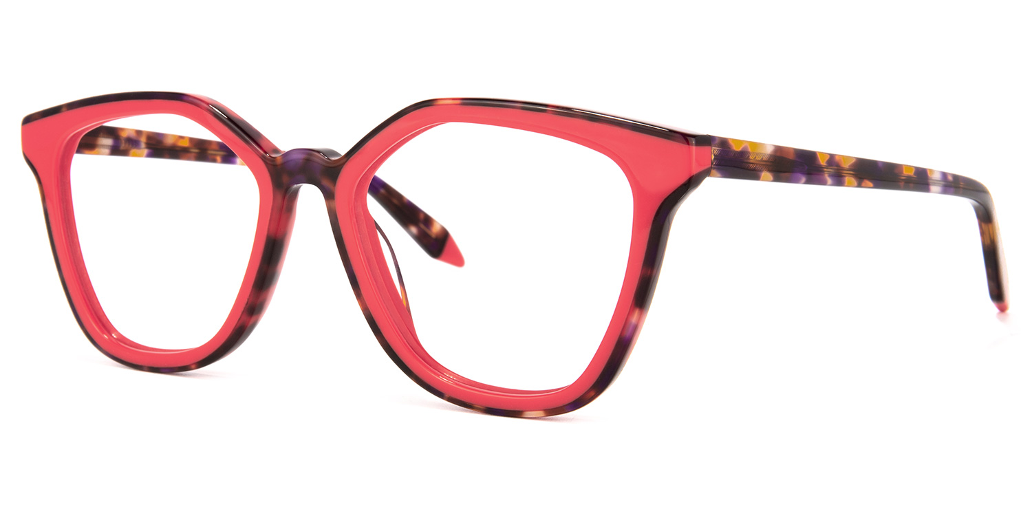 ZEELOOL Yannick Square Red Glasses