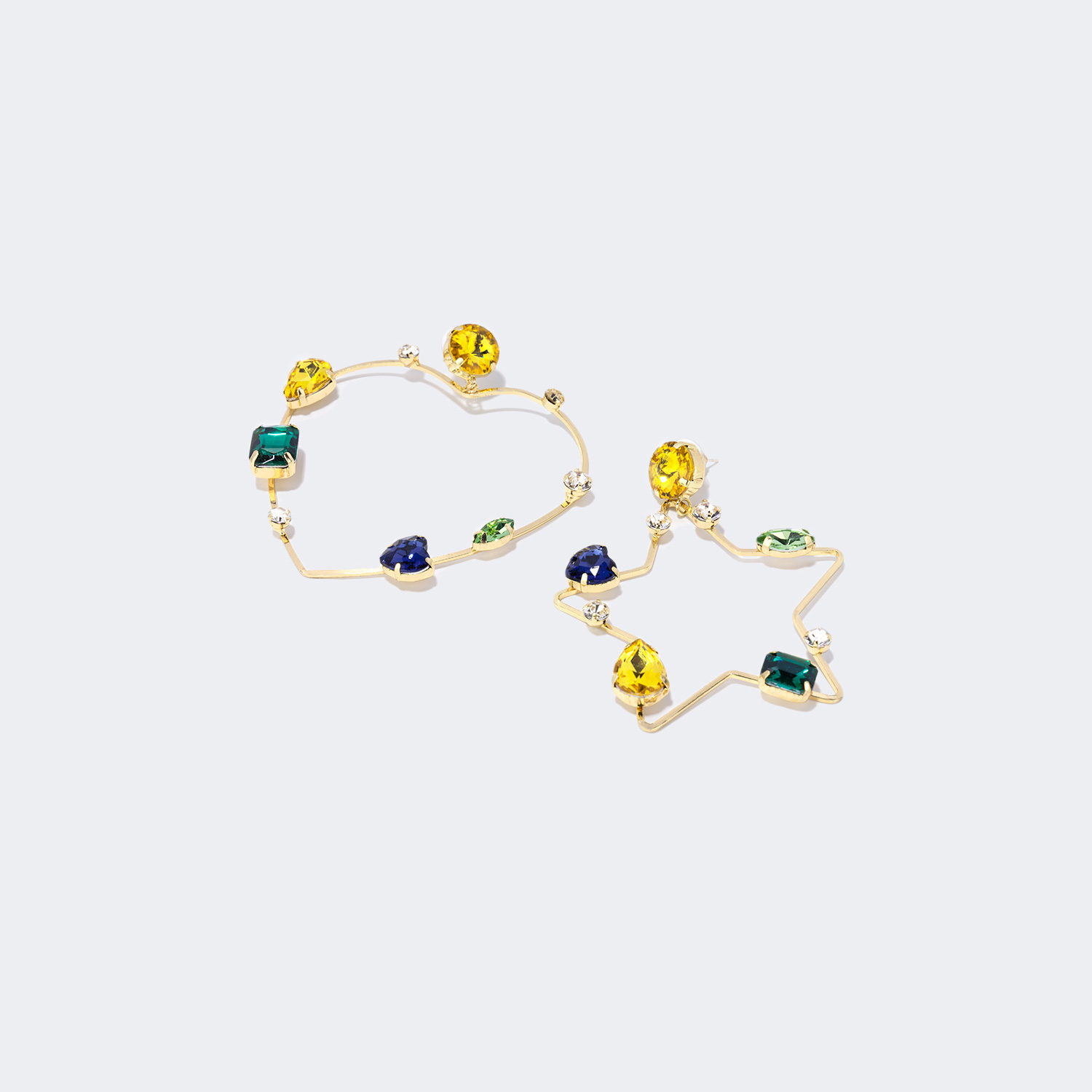 Pretty Shiny Asymmetric Earrings0