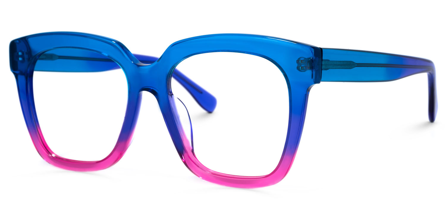 Xion Square Blue-Purple Glasses