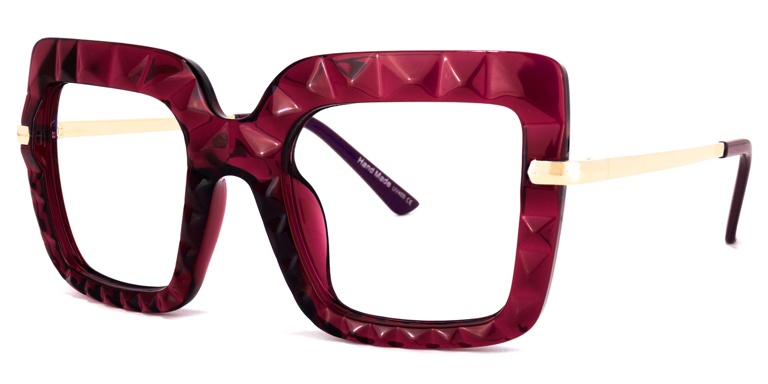 ZEELOOL Amecia Square Red Glasses
