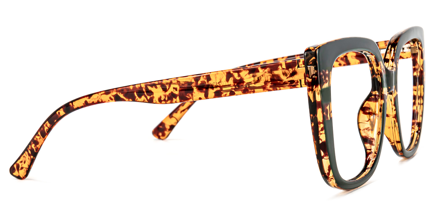 Brenda Square Dark-Green Glasses3