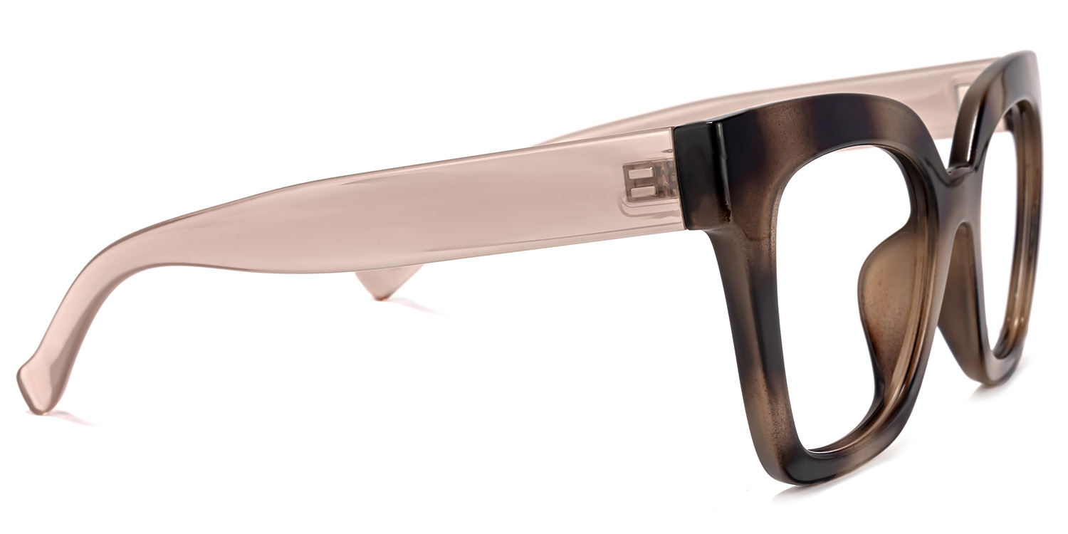 Square Burnt Umber Glasses | Zeelool Eyeglass Frames3