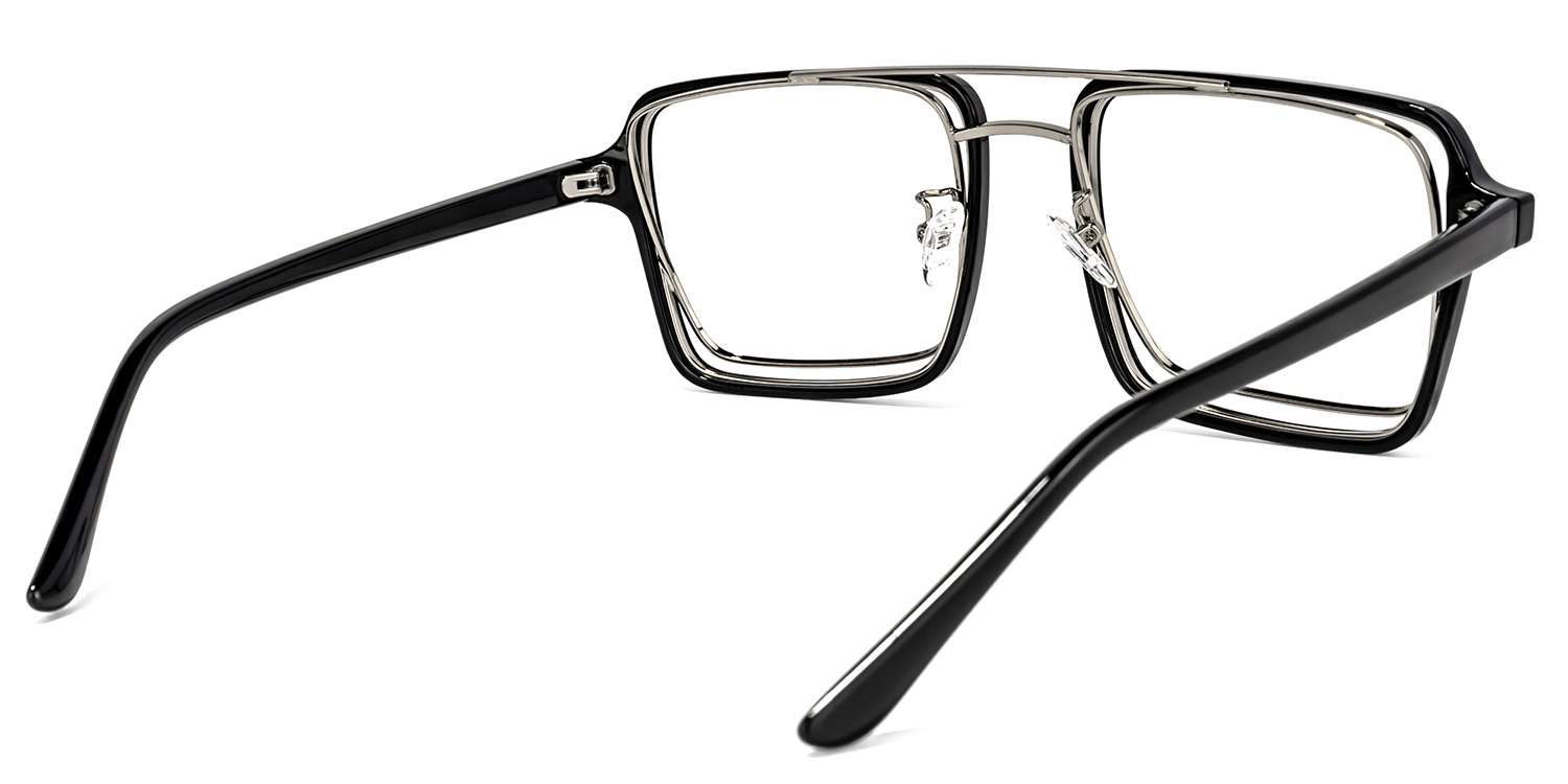 Nellie Aviator Black-Silver Glasses4