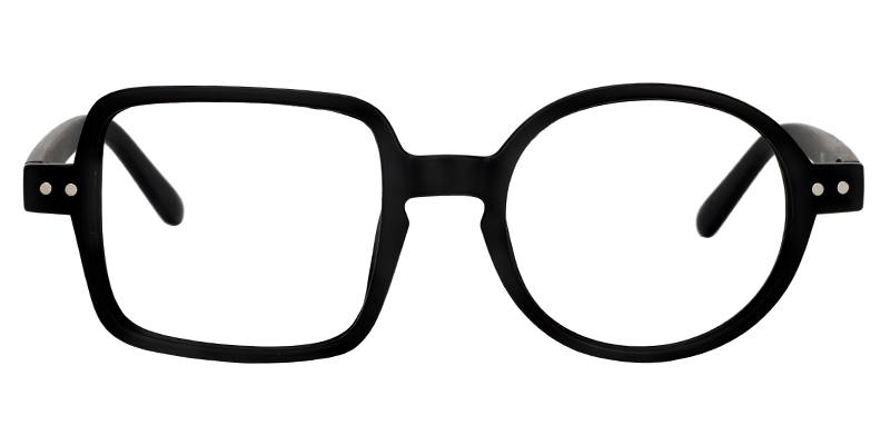 Tony Asymmetric Black Glasses 0